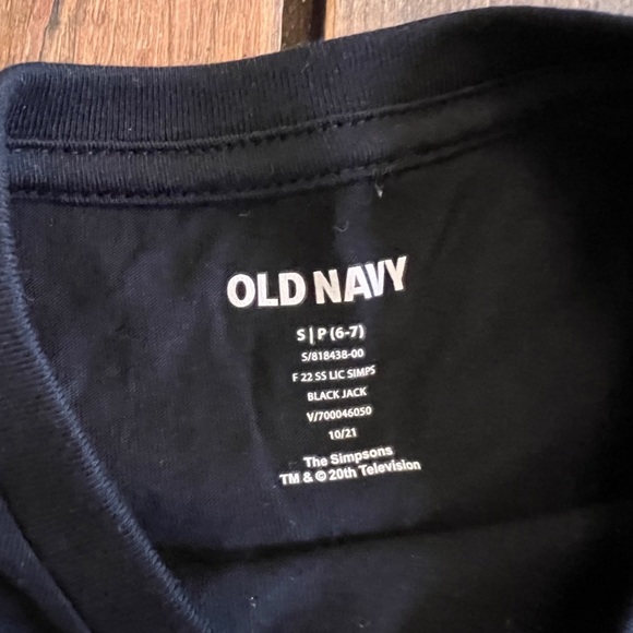 Old Navy | Kids Simpsons St. Patrick’s Day T-Shirt | Black | S (6-7) | NWT - Picture 4 of 4